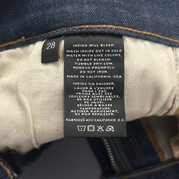 J BRAND Demented Trouble Distressed Low Rise Cropped Jeans Size 28 - Picture 8 of 9